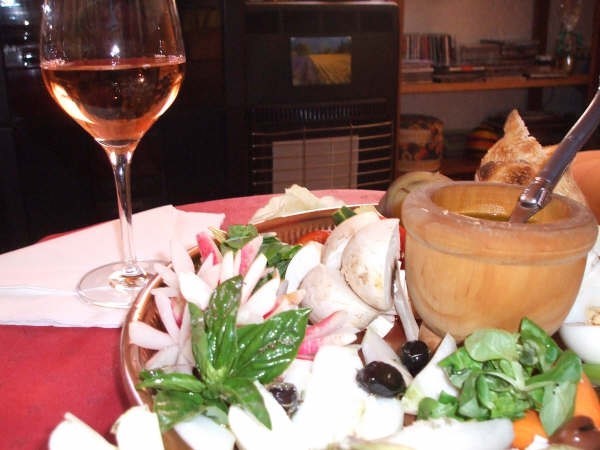 vin rose et aioli