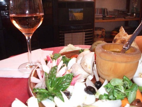 vin rose et aioli
